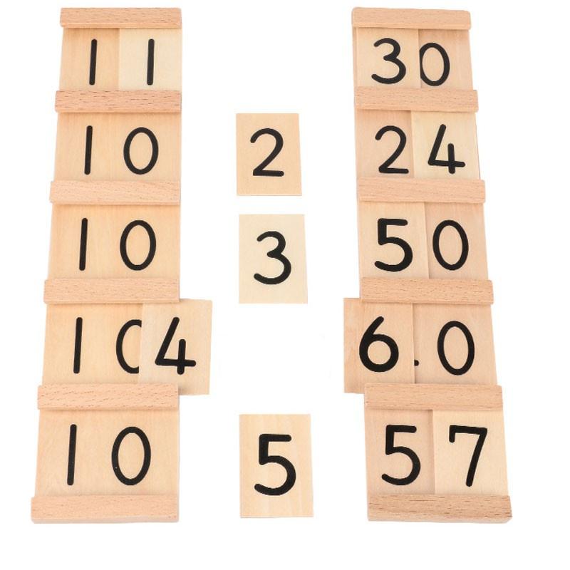 Đồ chơi gỗ-Toán học- Giáo cụ Montessori- 4 Bảng hàng chục size nhỏ