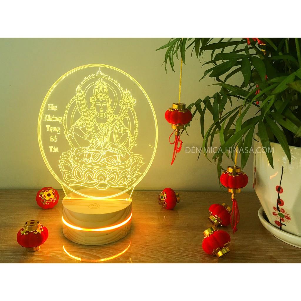 Đèn Phật Hư Không Tạng Bồ Tát, Phật độ mệnh cho người tuổi Sửu, Phật độ mệnh cho người tuổi Dần cao 20cm 16 màu