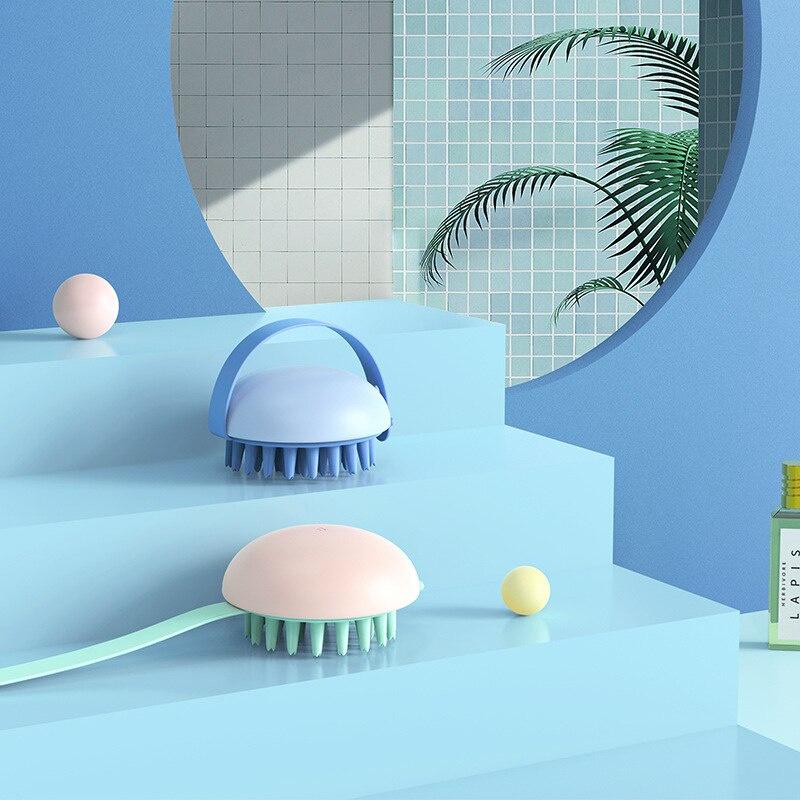 1pcs Hair Washing Comb Silicone Head Massage Brush Body Shampoo Scalp Massage Brush Comb Hair Washing Comb Shower Bath Brush