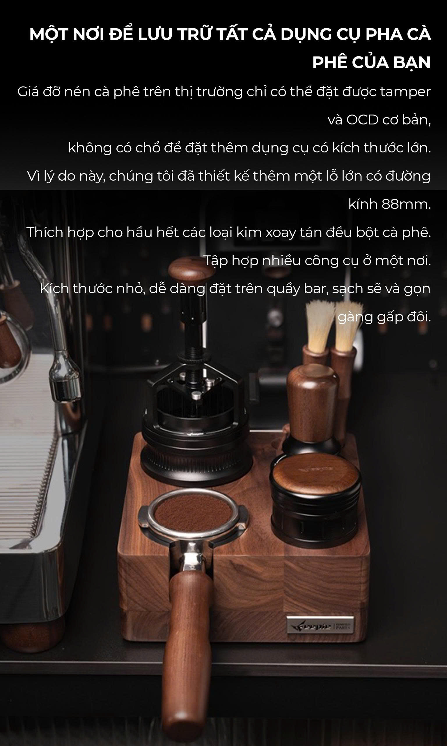 Đế gỗ tamper OCD WDT Feepie