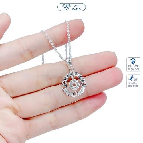 Dây chuyền nữ mặt kim tiền bạc thật mạ vàng tài lộc, Anchi jewelry