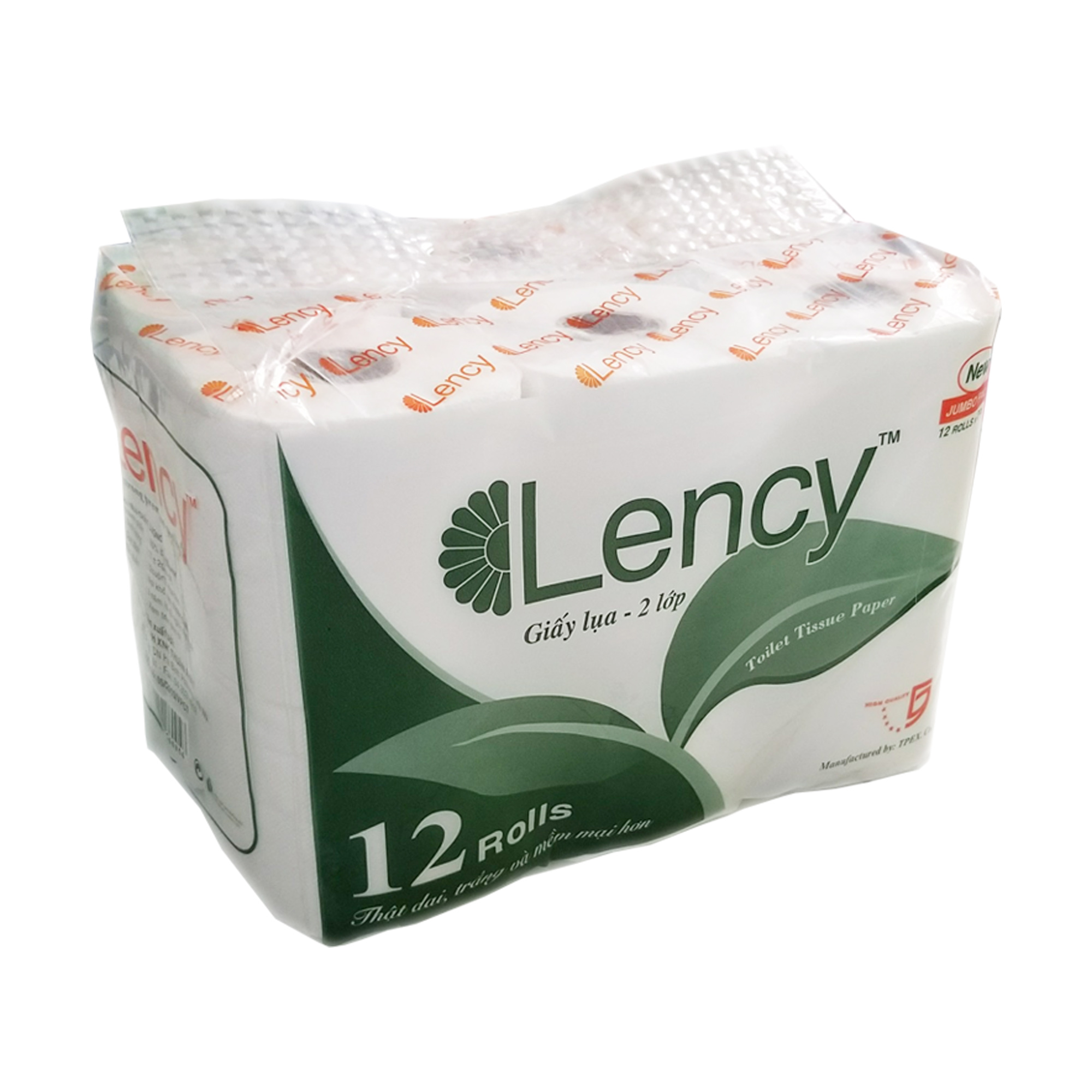 Giấy vệ sinh LENCY cao cấp Lốc 12 cuộn ( 2 lớp )