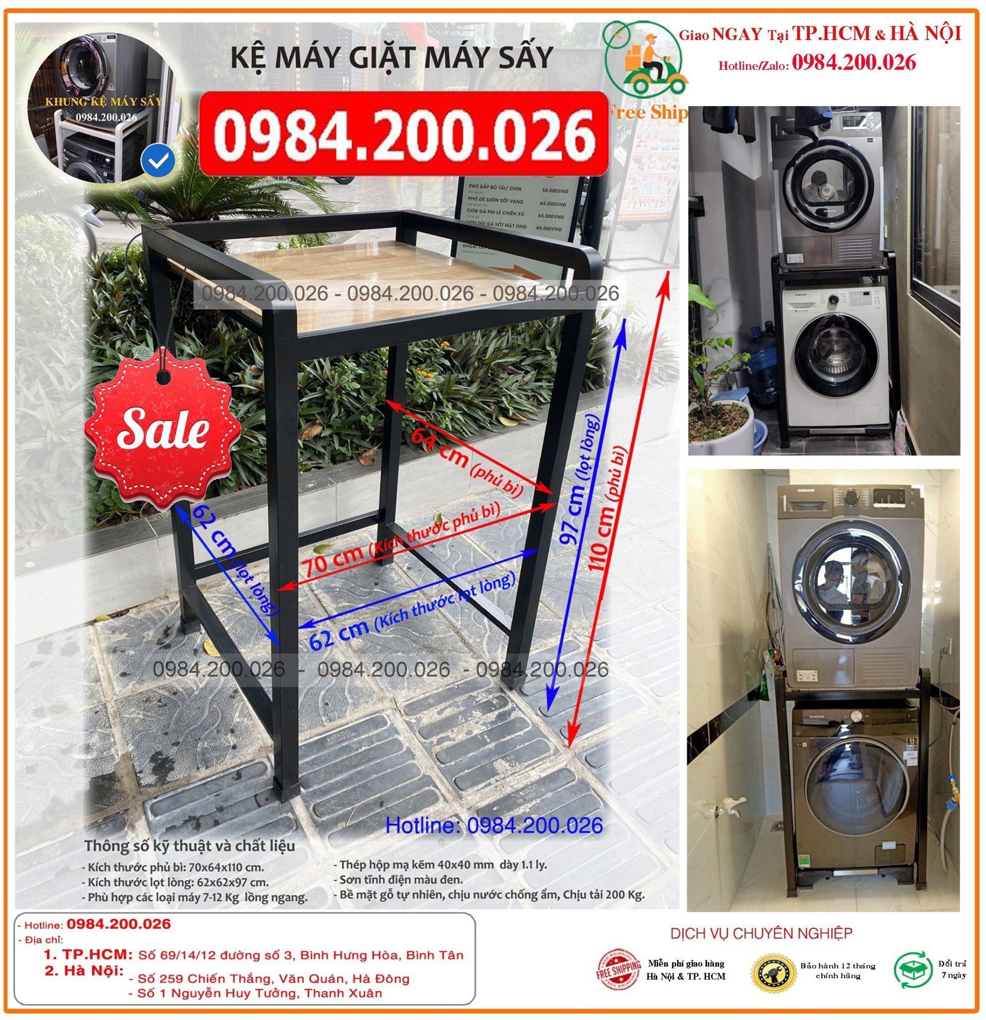 Kệ để máy sấy - máy giặt chống rung tốt