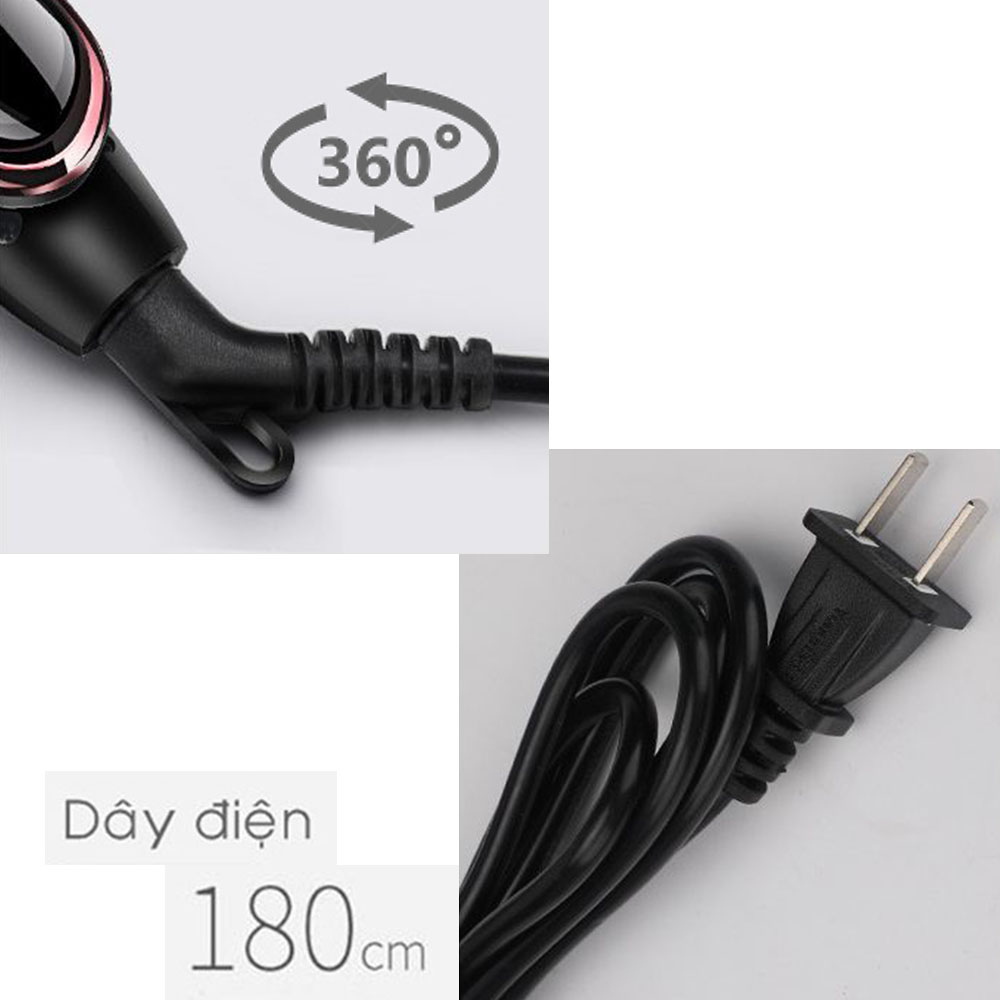 Máy UỐN, ÉP, LÀ Tóc Đa Năng 3 Trong 1 Cao Cấp Sang Trọng Kiểu Hàn Quốc - Kết Hợp Duỗi, Uốn, Tạo Kiểu Tóc Thông Minh – Dùng Cho Salon Tóc & Tại Nhà – Chính Hãng VinBuy