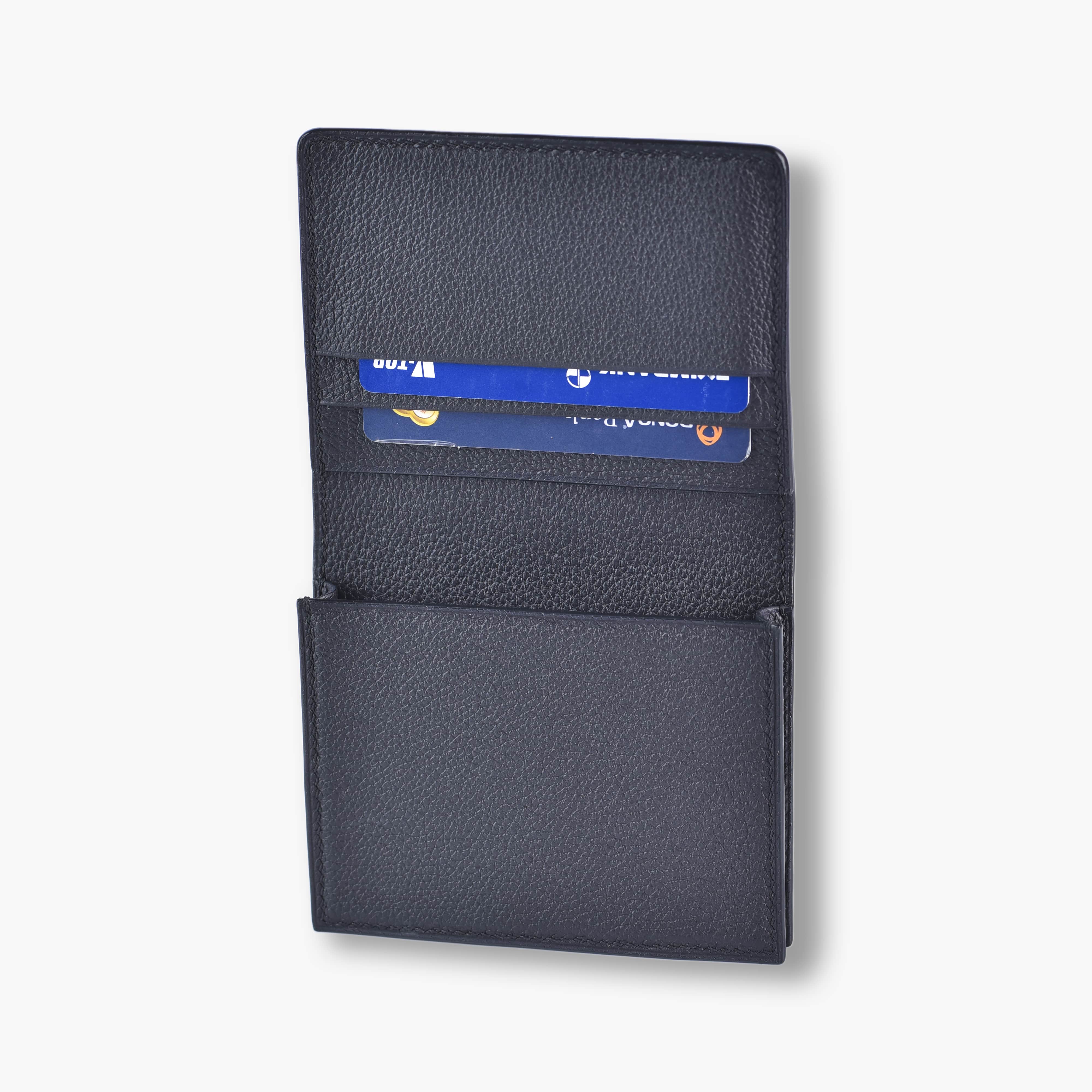 Card holder gập lịch thiệp BSB Leather Màu Đen BSB1182