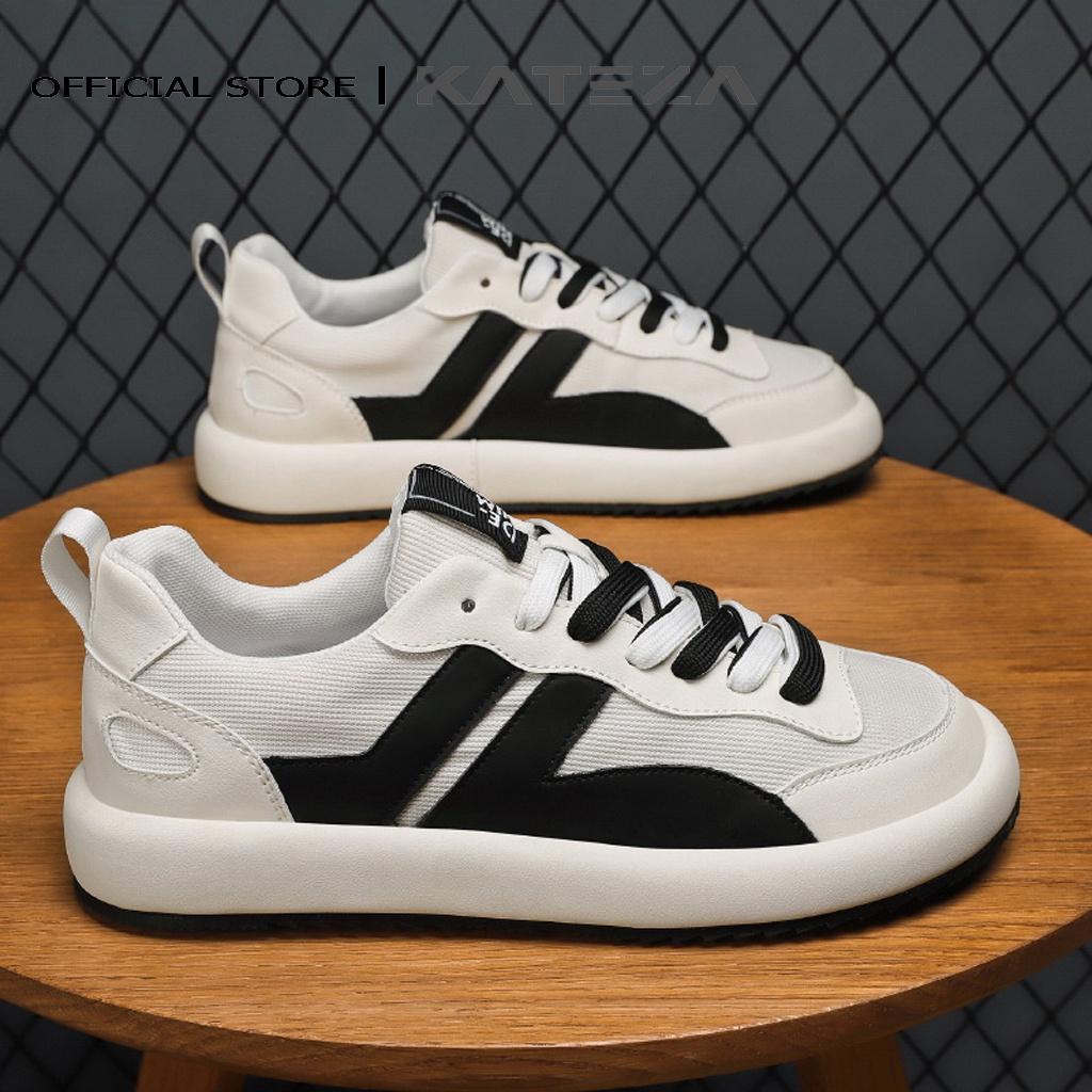 Giày sneaker nam KATEZAG61 chất liệu vải kết hợp da thoáng khí phong cách trẻ trung năng động full size