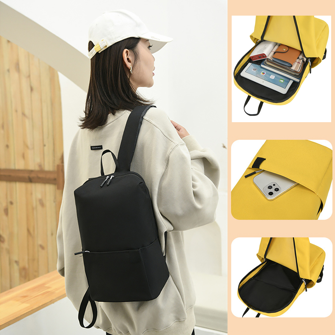 Balo unisex gọn nhẹ phong cách Hàn Quốc BZB002