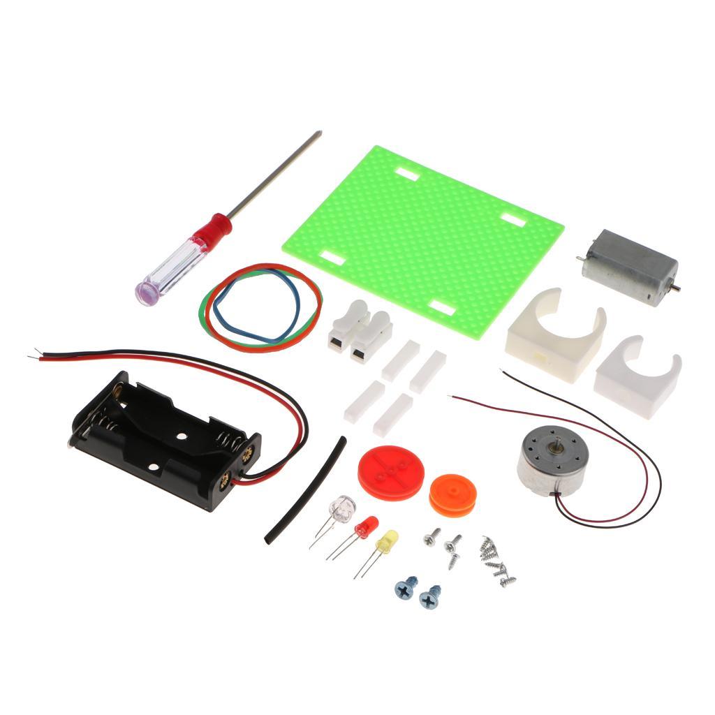 Battery Powered Robot Car Assembly Electronic DIY Kit Toy With 180RMP Motor