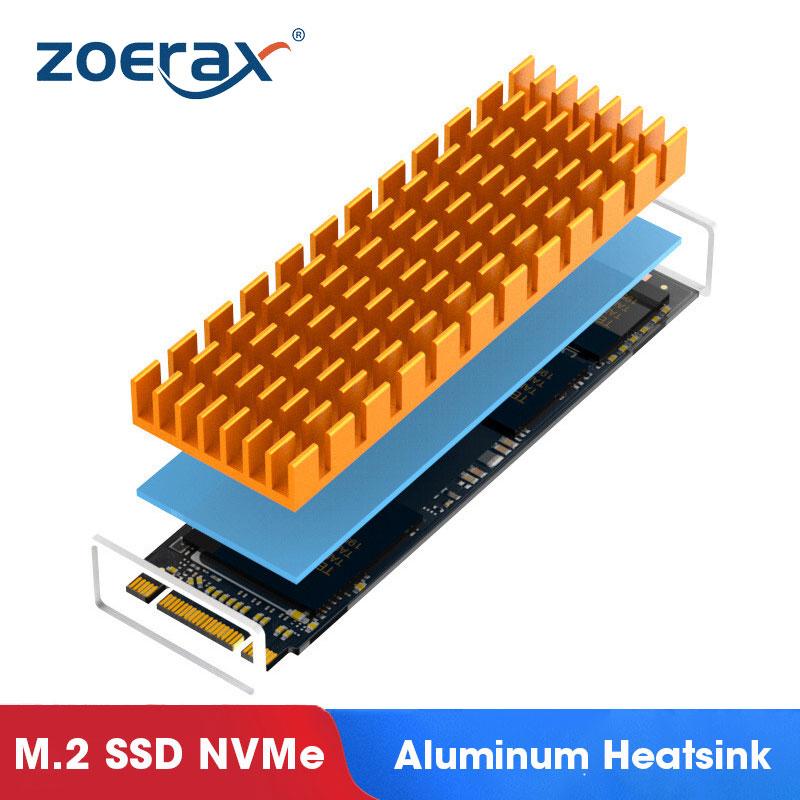 ZoeRax M.2 SSD NVMe Tản Nhiệt M2 2280 Đĩa Cứng Tản Nhiệt Nhôm Gioăng Nhiệt Miếng Lót Silicone PC Phụ Kiện