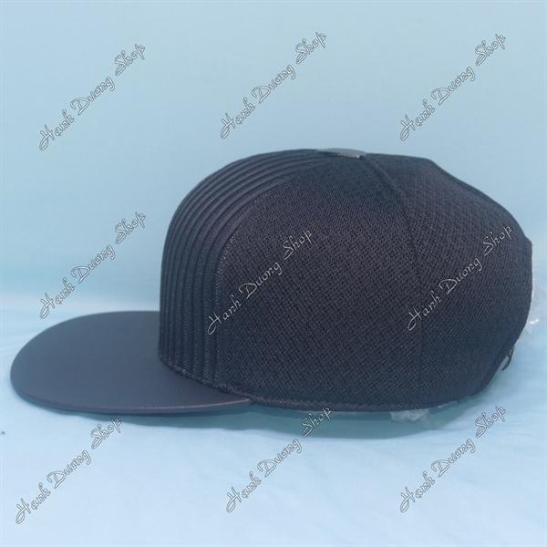 Mũ Nón Snapback thời thượng nón hiphop vá sọc lưới cao cấp phong cách phù hợp với mọi lứa tuổi - Đen
