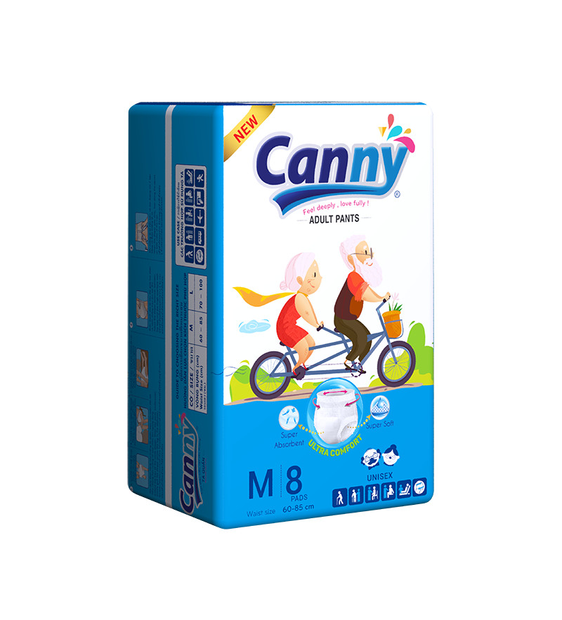 Combo 3 Tã/Bỉm Quần Người Lớn Canny Siêu Mềm, Siêu Thấm, Kháng Khuẩn, Tiết Kiệm Size M8/L7