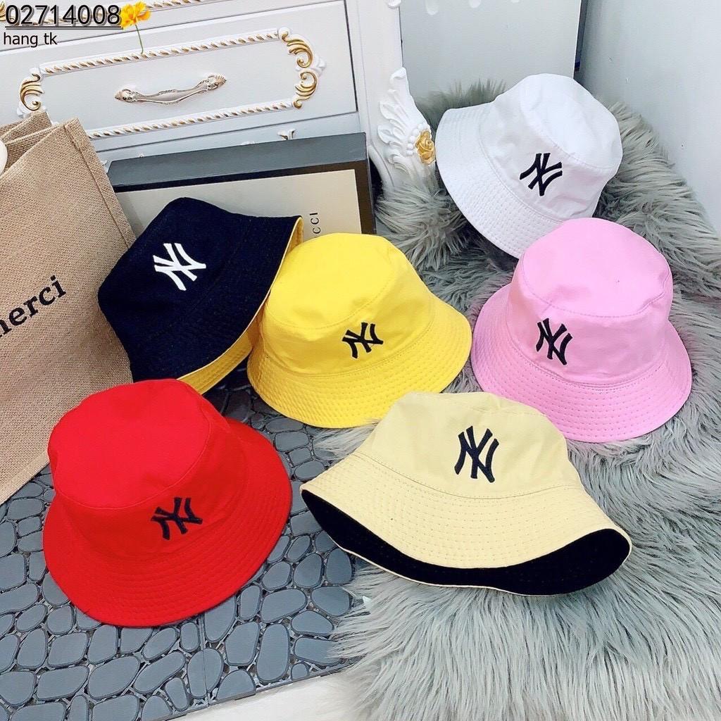 Mũ bucket nam nữ nón tai bèo họa tiết chữ NY 2 mặt vành tròn Nhiều Màu Phong Cách Ulzzang Unisex