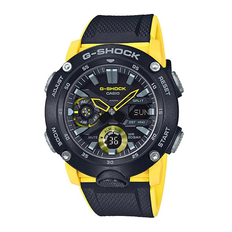 Đồng Hồ Nam Dây Nhựa Casio G-Shock GA-2000-1A9 Chính Hãng - GA-2000-1A9DR Carbon Core