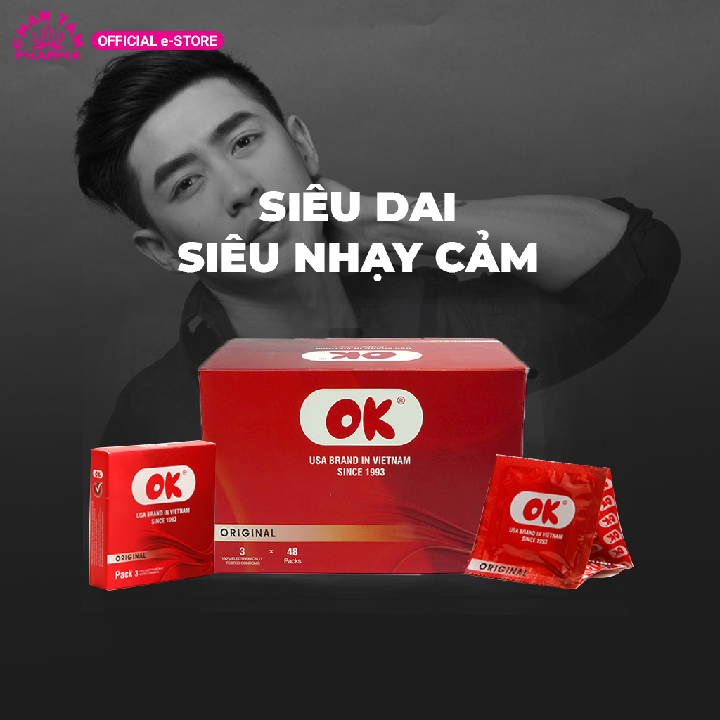 Bao cao su OK không mùi original – hộp 144 cái