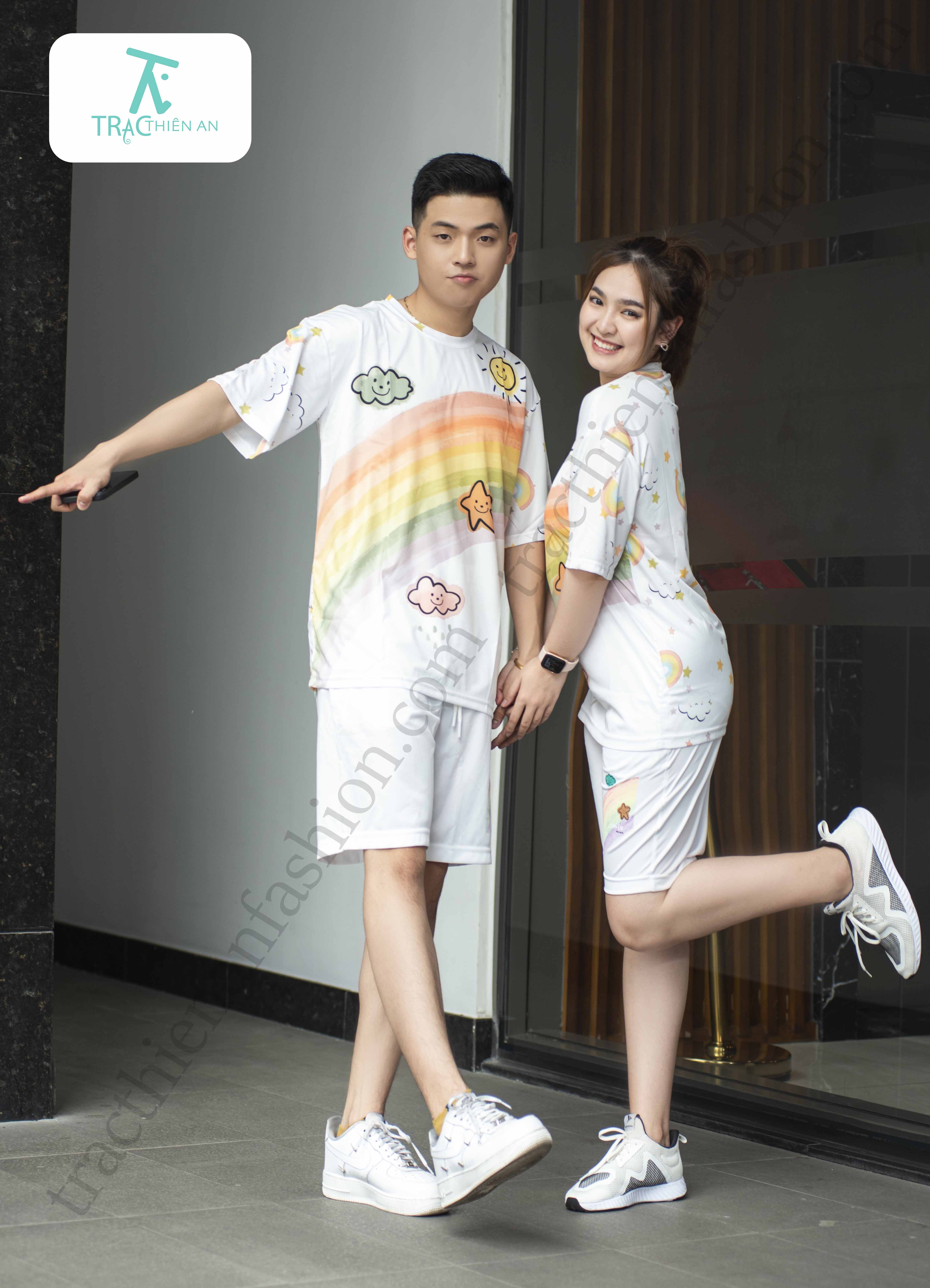 Quần áo bộ Cầu Vồng Rainbow Unisex - Dành cho các cặp đôi và giới trẻ năng động