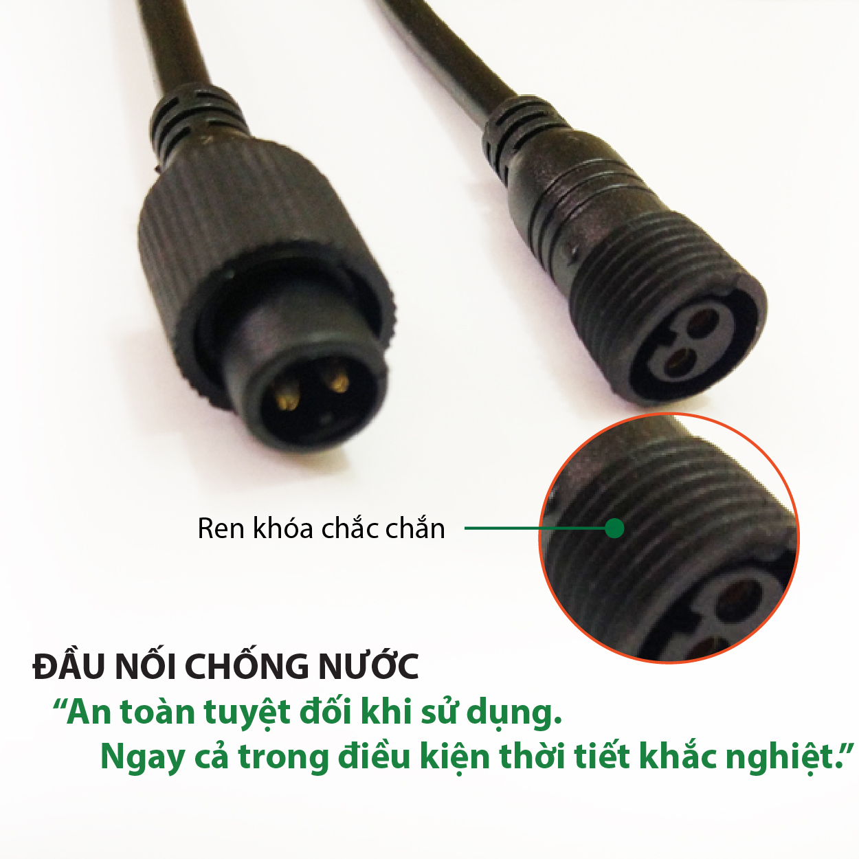 Dây nối dài cho Đèn Năng Lượng Mặt trời JINDIAN - Jack Nối Chân Song Song Dài 5 Mét - Cho dòng JD8825L JD8840L JD8860L JD8800L JD8200L JD8300L