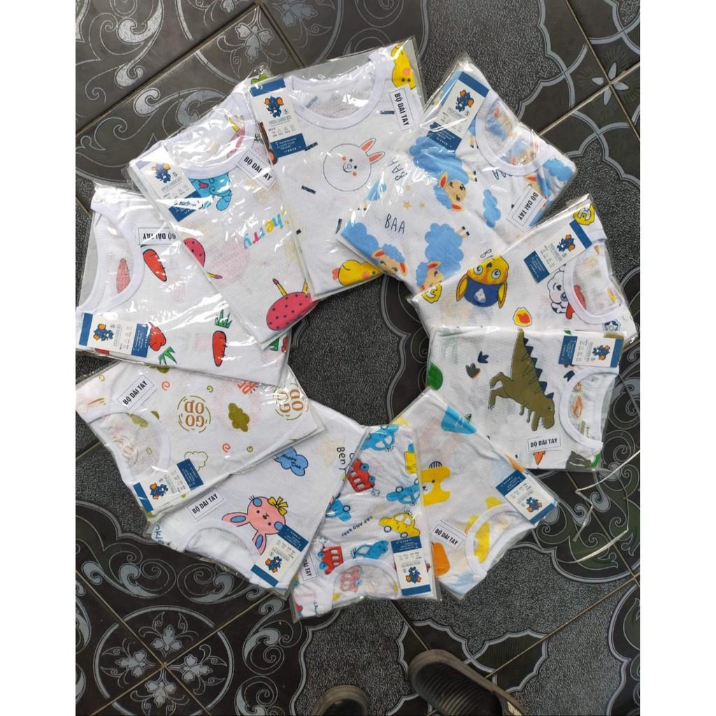 Bộ cotton thông hơi cho bé sơ sinh đến 15kg