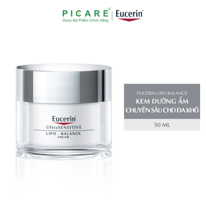 Kem Dưỡng cho Da Khô, Nhạy Cảm Eucerin Lipo Balance Intensive Nourishing (50 ml)