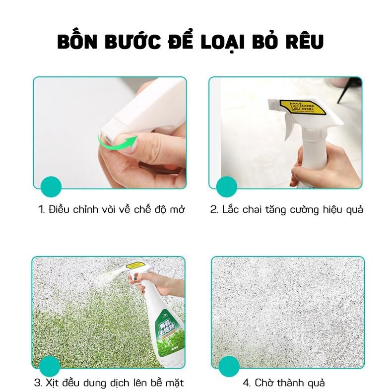 Dung Dịch Xịt Diệt Cỏ, Rong Rêu, Nấm Mốc 500ML