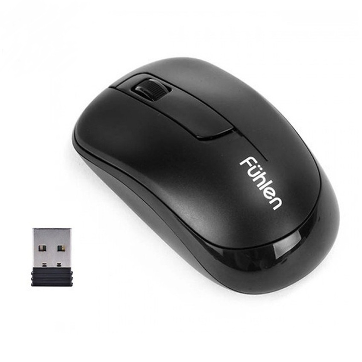 Chuột không dây Wired mouse Fuhlen A09 màu Đen/ Hồng tặng kèm pin- Hàng chính hãng