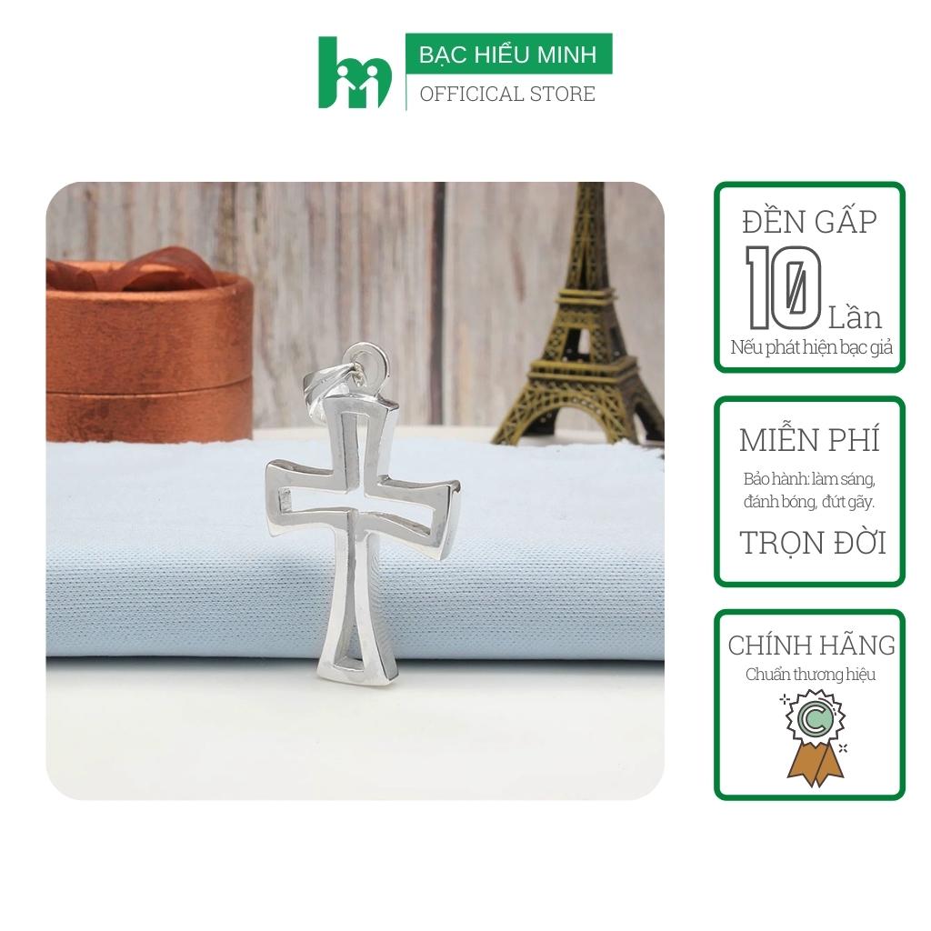 Mặt Dây Chuyền Nam Bạc Hiểu Minh MDN067 hình thánh giá cao 5cm