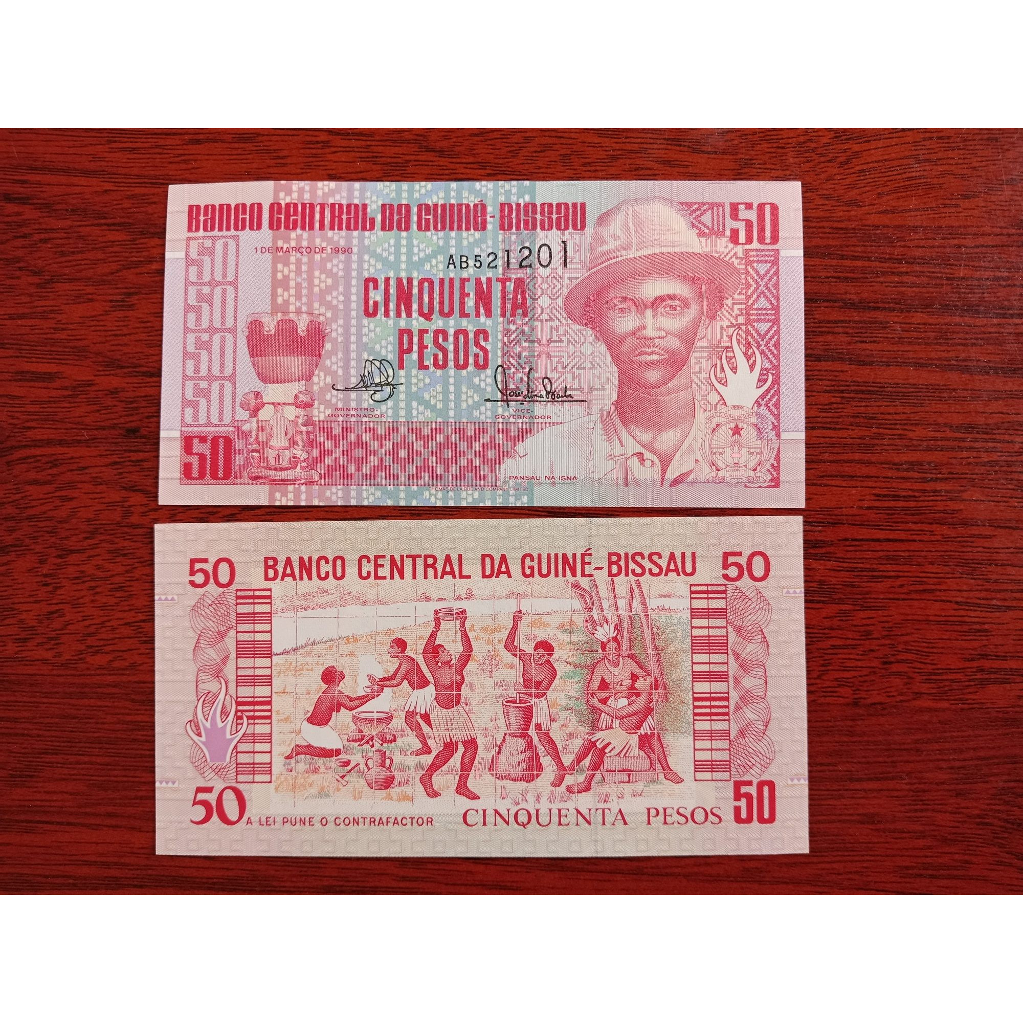 Tiền Guinea Bissau 50 Pesos của châu Phi xưa - tặng kèm bao lì xì