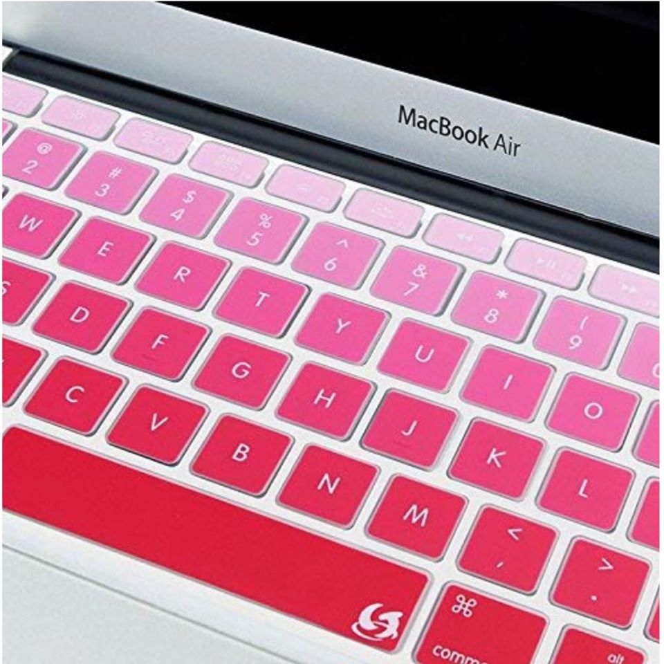 Tấm Phủ Phím Bằng Silicon Cho Macbook Chống Bụi, Chống Nước Nhiều Màu - Gradient Red - Macbook Pro 15.4 Inch Đời Từ 2016 - 2019 Touch Bar