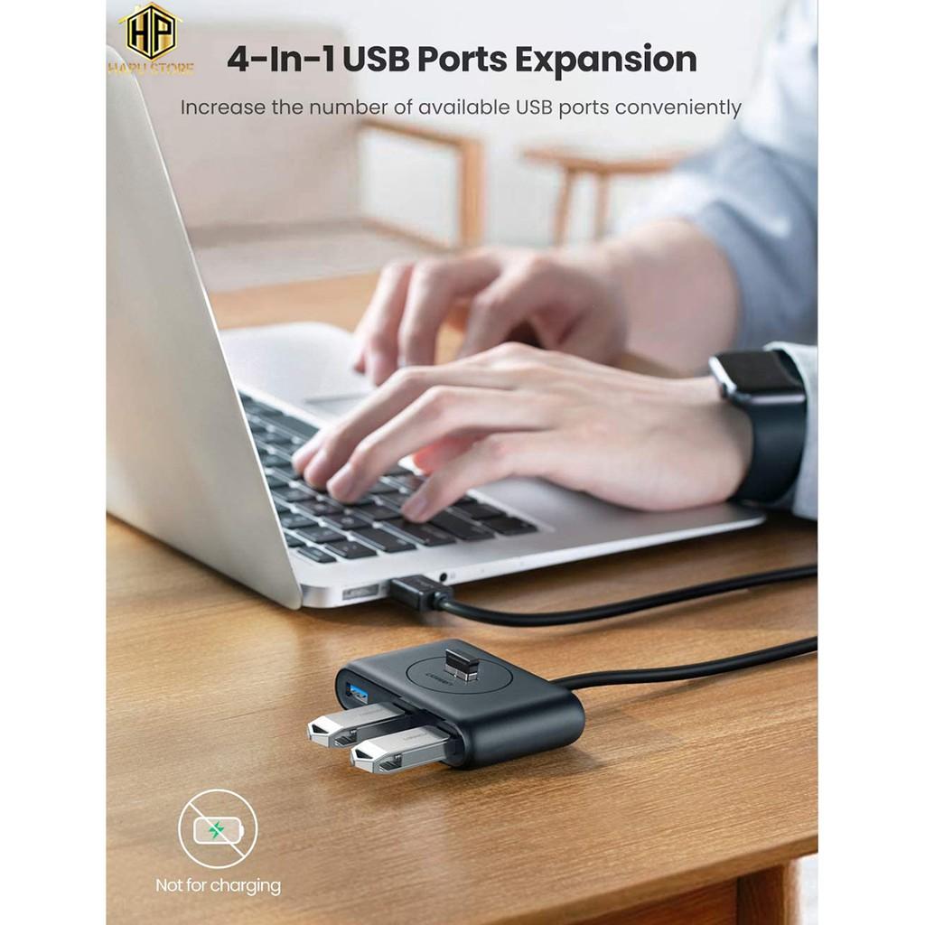 Bộ chia 4 cổng USB 3.0 Ugreen 20291 dài 1m chính hãng - Hàng Chính Hãng