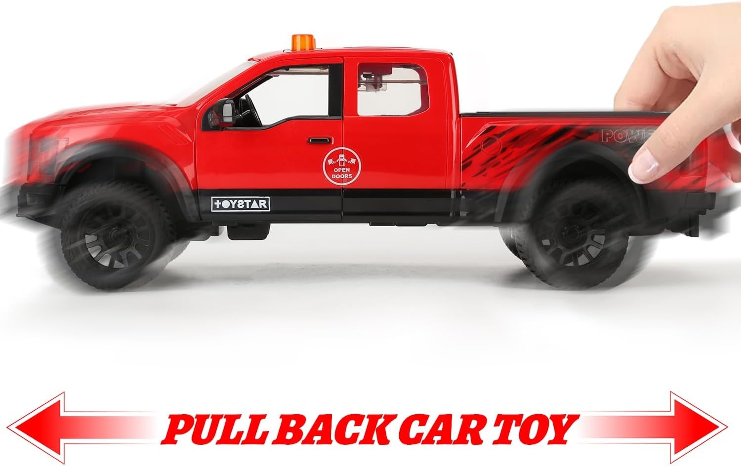 TOYSTAR - 666-89P Mô hình xe bán tải cảnh sát màu đỏ (KT 41x16x19cm)