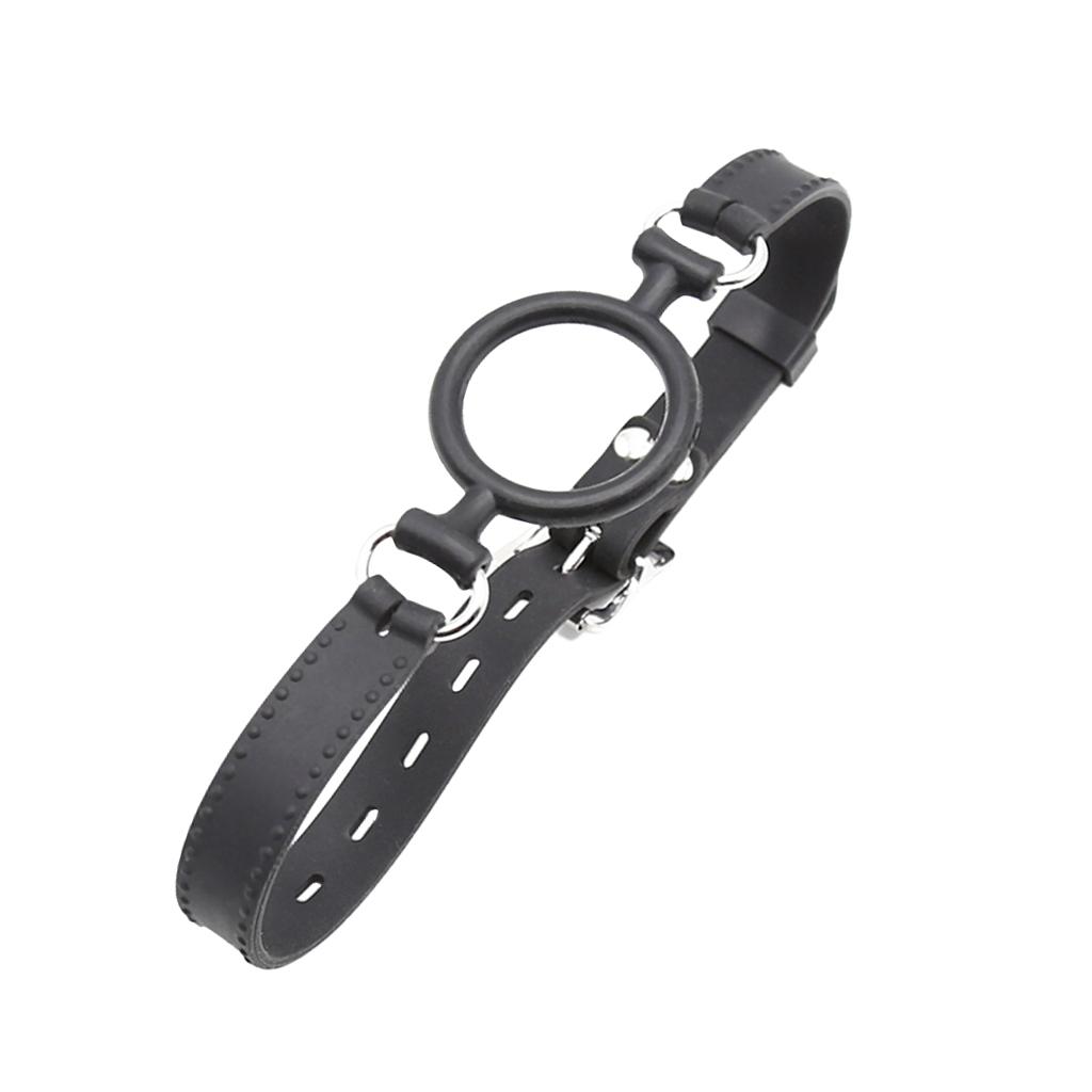 Adults Rubber Open Mouth O Ring Gag Body Restraints Adjustable Strap Costume
