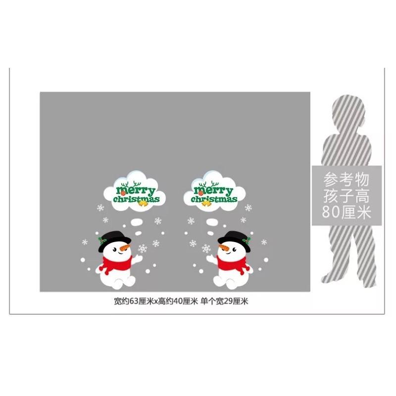 Decal trang trí Noel - 2 người tuyết Nhí đáng yêu