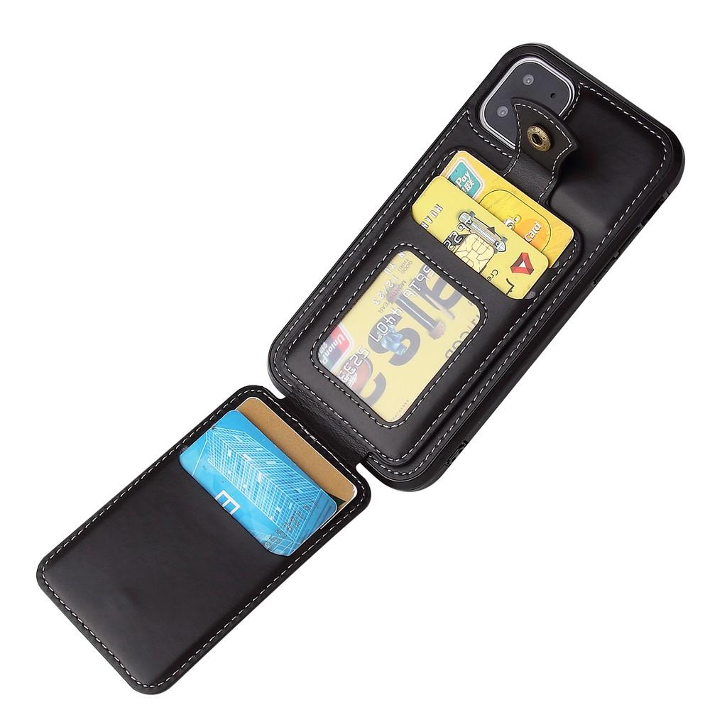 Bao da cho iPhone12/12pro/ 12 Pro Max / iphone12 Mini / iPhone 11 / 11Pro/iphone 11pro Max Bao da nắp gập hai lớp Khe cắm thẻ đứng Bao đựng ví mềm