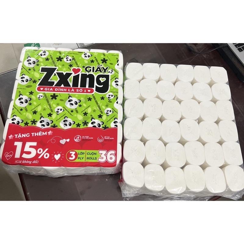 giấy vệ sinh gấu trúc Zxing siêu dai bịch 36 cuộn