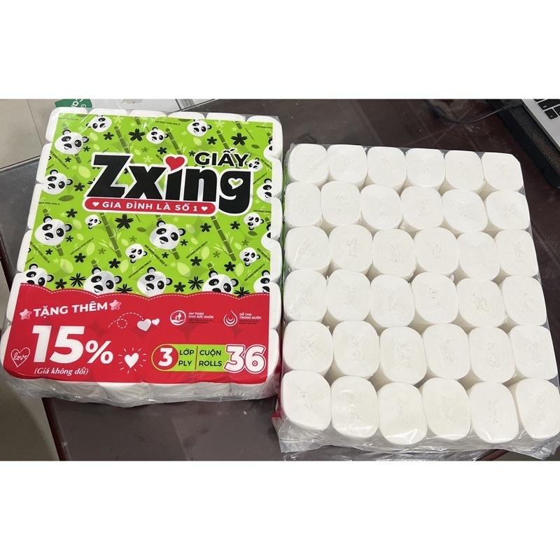 Giấy vệ sinh gấu trúc Zxing siêu dai bịch 36 cuộn