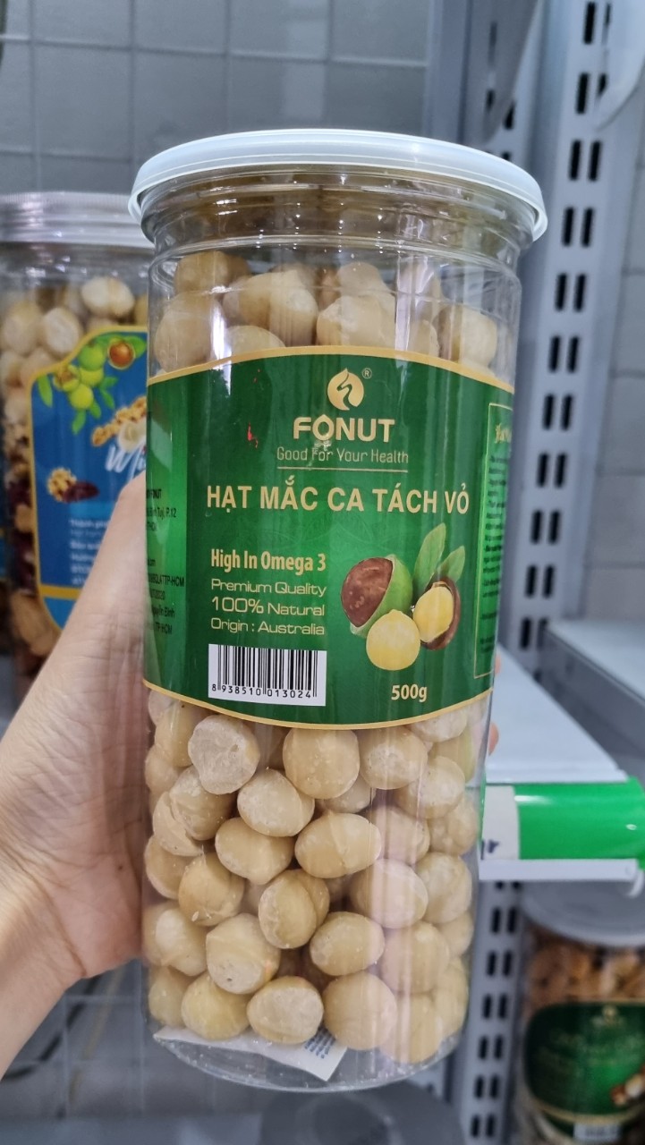 Macca tách vỏ (hũ 500gr)