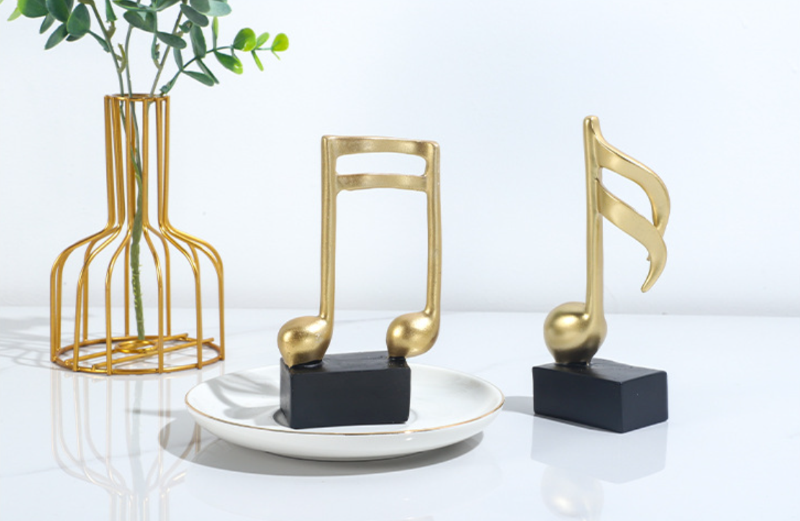 Nhấn chuột lên hình để phóng to Mô hình 3 nốt nhạc, khoá sol mạ đồng bàn làm việc decor trang trí nhà cửa - Hàng chính hãng