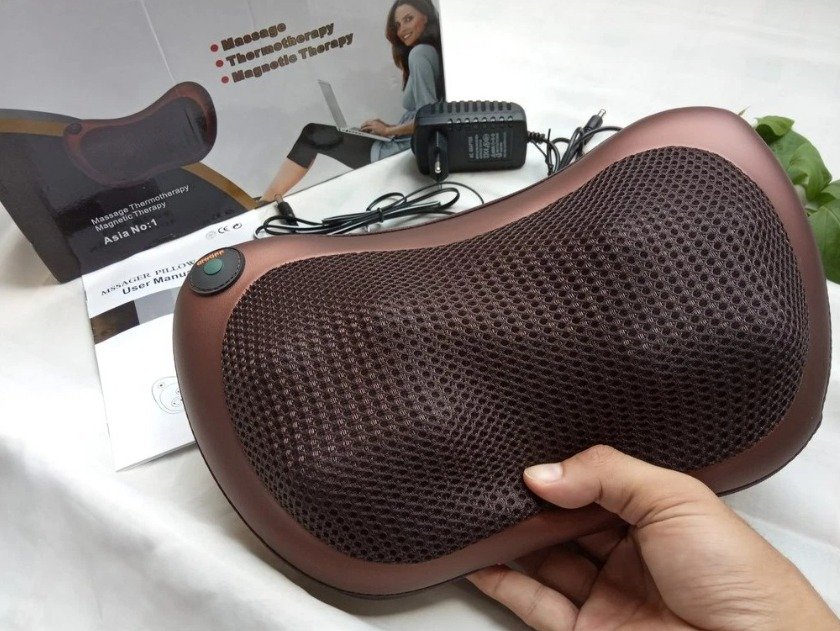 Gối massage toàn thân hồng ngoại 6 bi có chế độ đảo chiều giúp thư giãn, giảm đau mỏi cơ thể, phù hợp cho cả gia đình - Thiết bị massage tại nhà