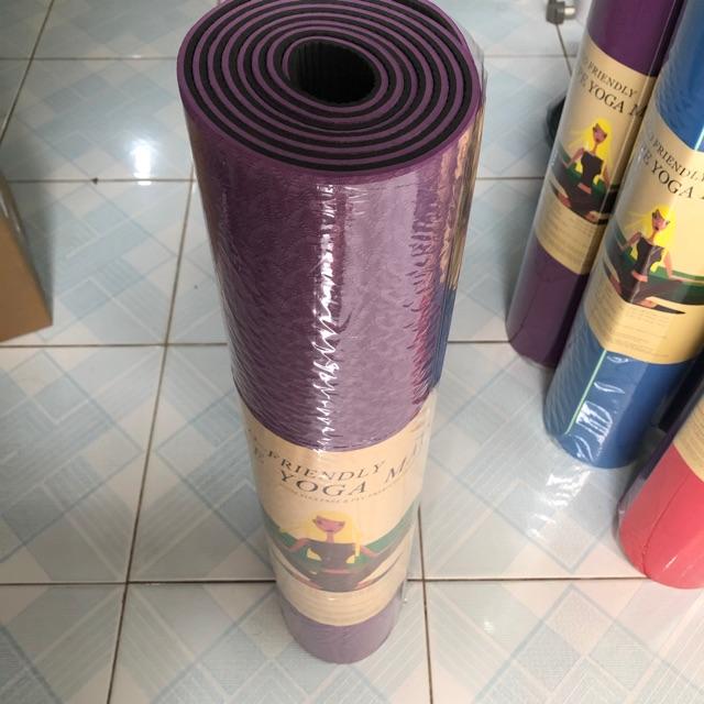 THẢM TẬP YOGA THẢM YOGA TPE CAO CẤP TẶNG KÈM TÚI ĐỰNG LỖI 1 ĐỔI 1