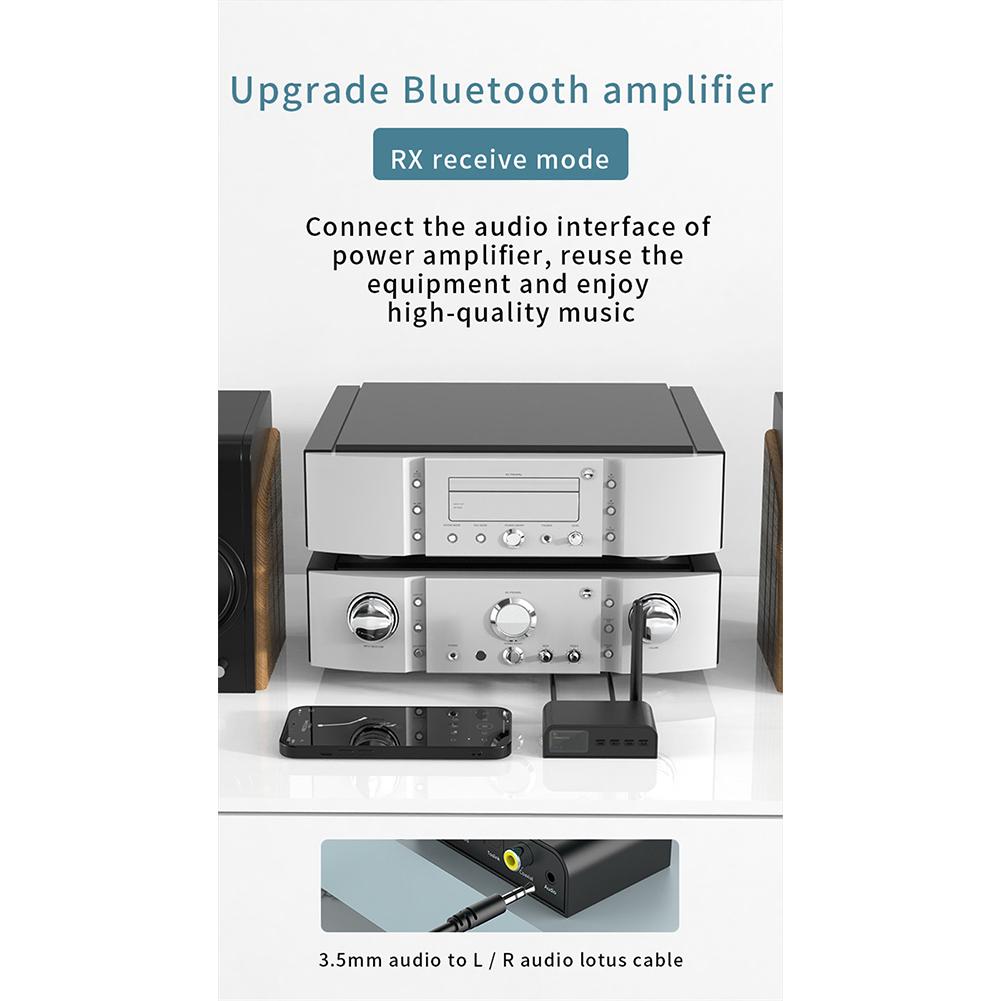 Smart Bluetooth-compatible 5.1 Adapter Audio Transmitter Upgrade Aux Adapter Sound Stereo Receiver With Screen Display For Computer Tv