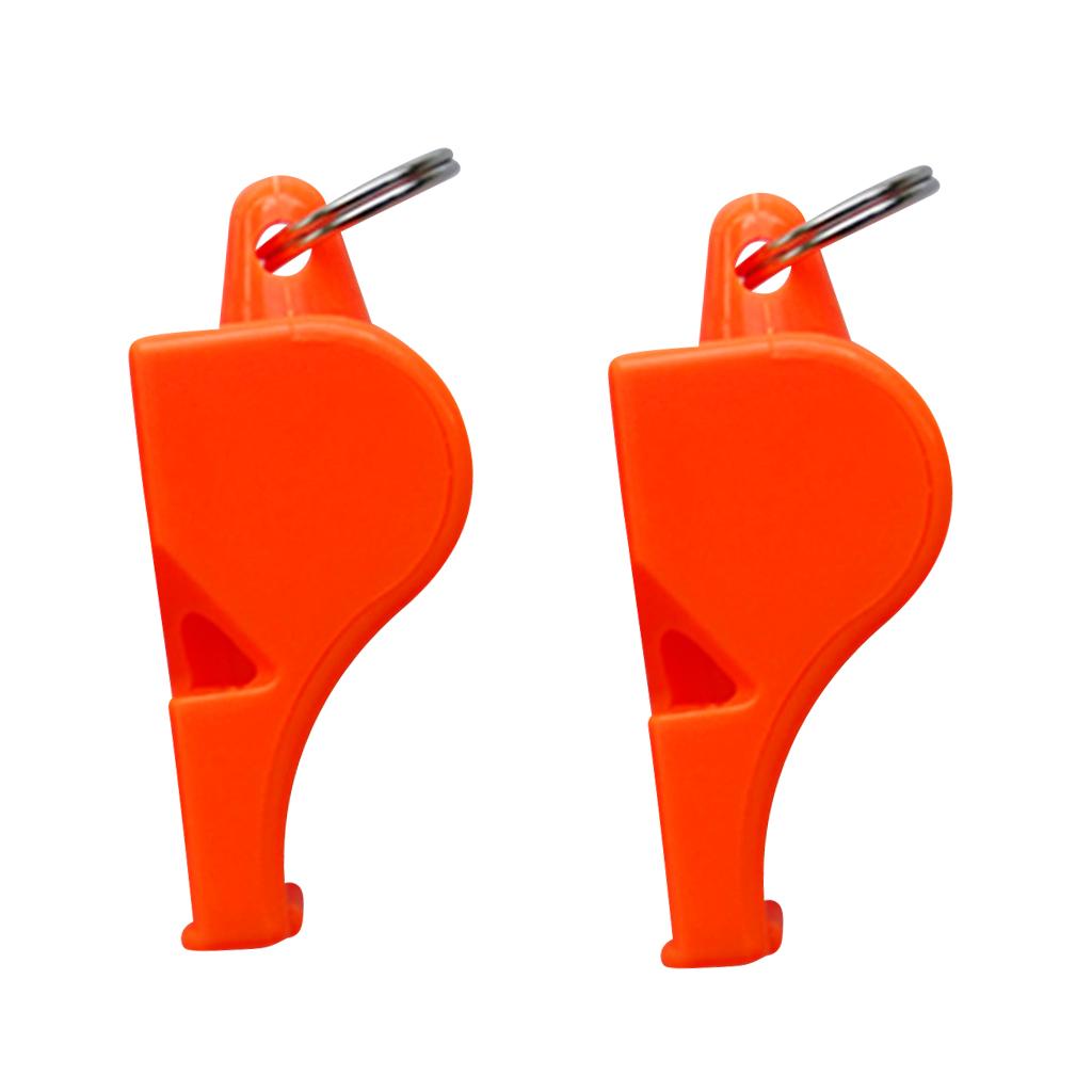 2 Pieces Safety Whistle Super Loud Sports Referee Whistle Emergency Survival Whistle for Outdoor Hiking Camping Fishing Travel