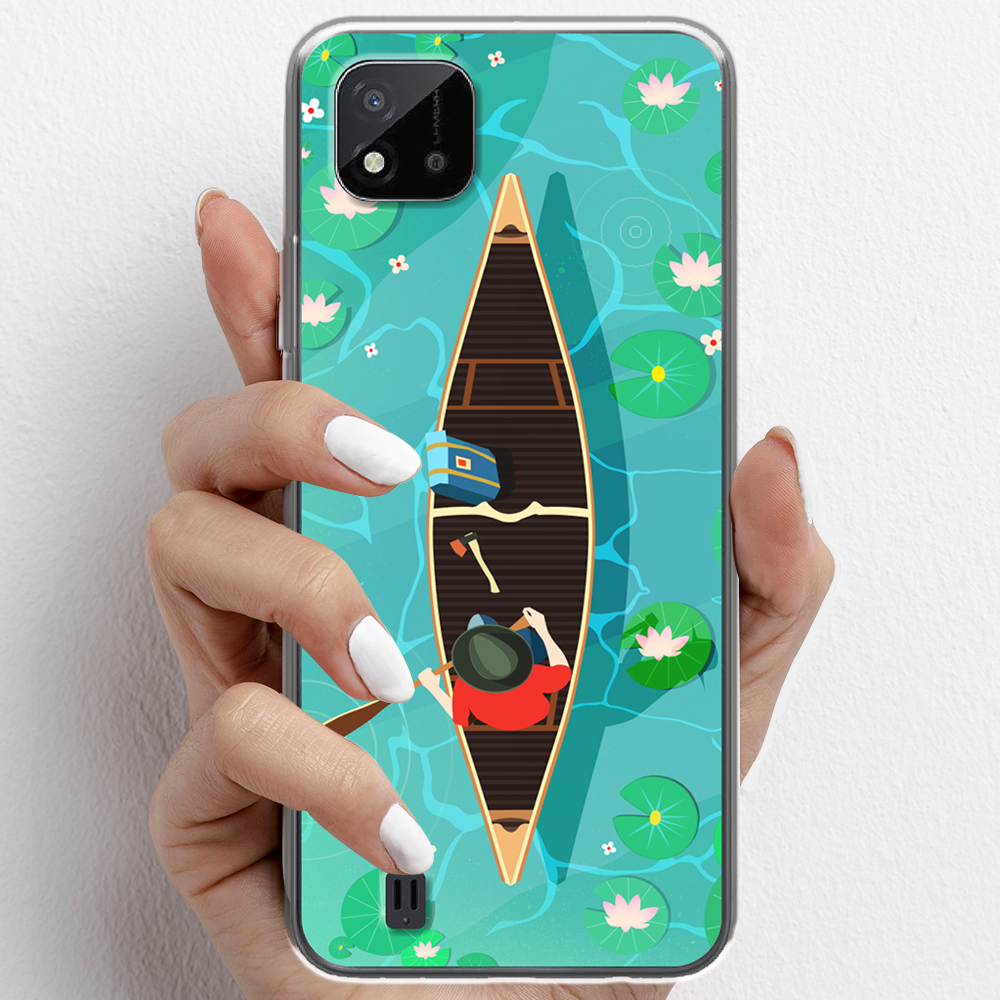 Ốp lưng cho Realme C11 nhựa TPU mẫu Chèo thuyền