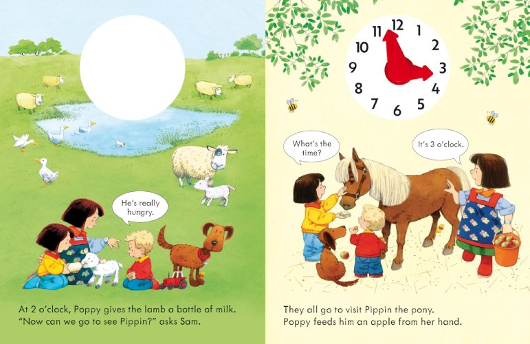 Sách tương tác thiếu nhi tiếng Anh: Poppy And Sam's Telling The Time Book