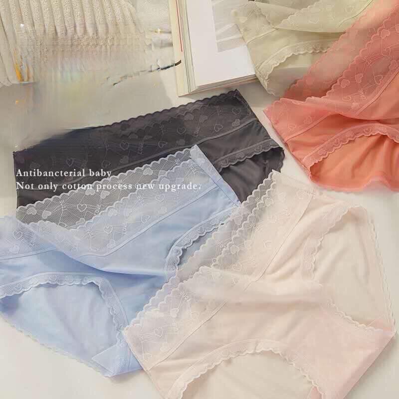 10 quần lót cotton ren không đường may cao cấp