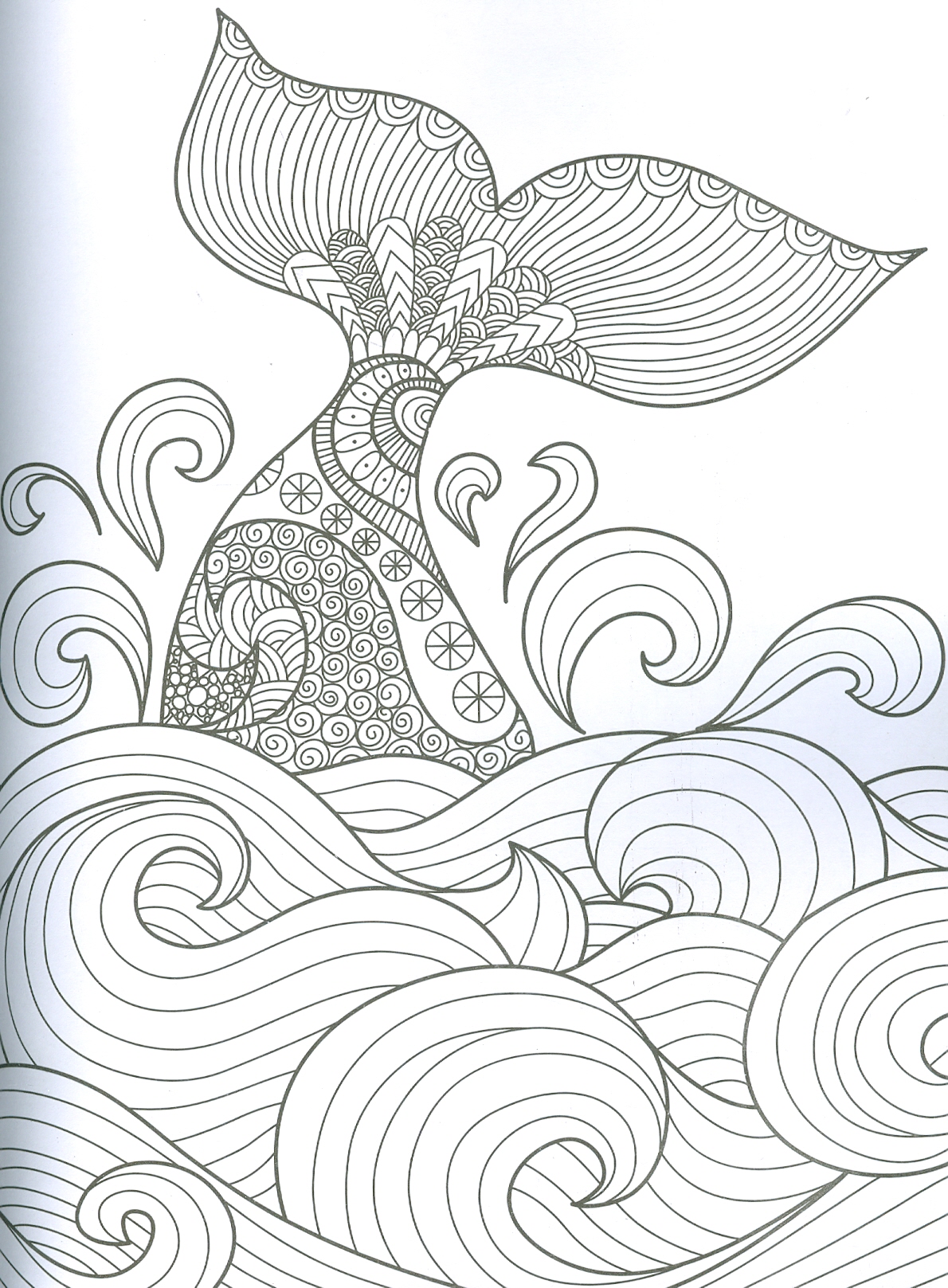 Ocean - Adults Colouring Book (Sách Tô Màu Dành Cho Người Lớn: Đại Dương)