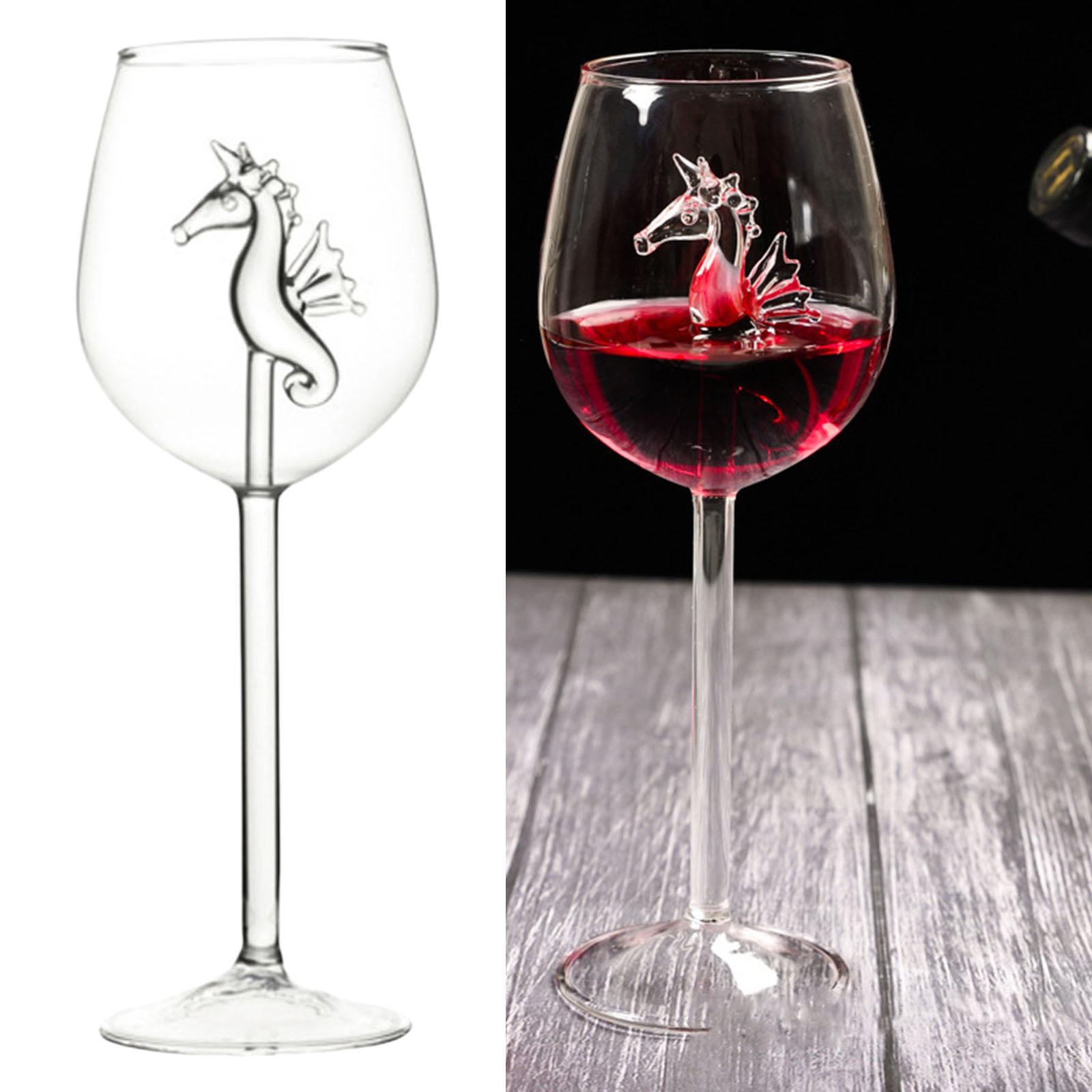Creative Red Wine Glass 300ml High Borosilicate Glass Cup Goblet for Wedding Restaurant