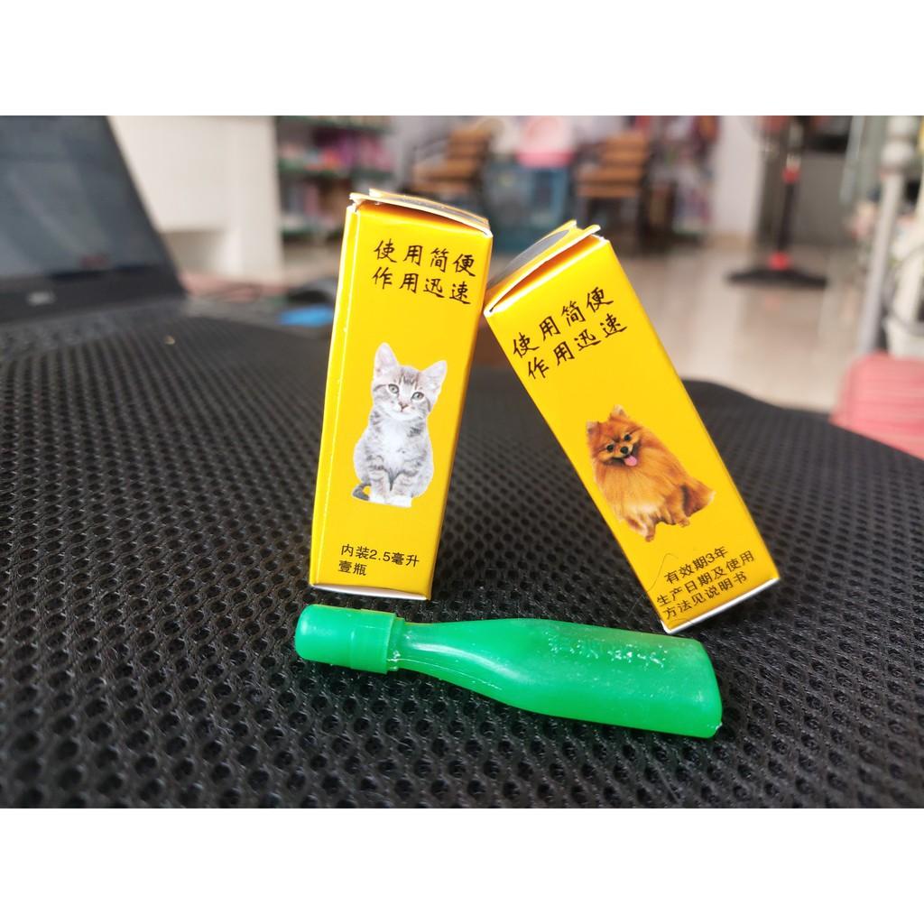 Nhỏ gáy trị ve rận chó mèo China - 2.5ml