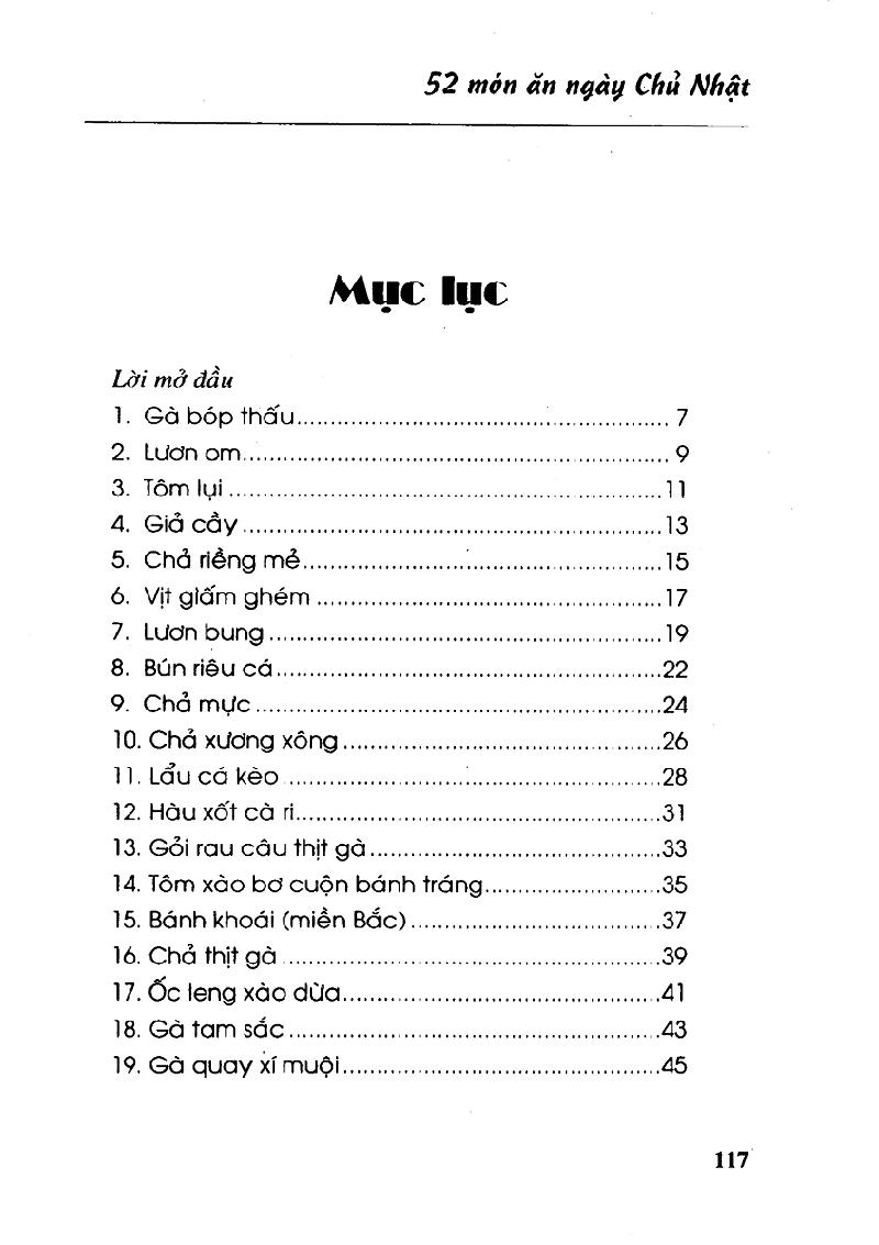 Sách 52 Món Ăn Ngày Chủ Nhật