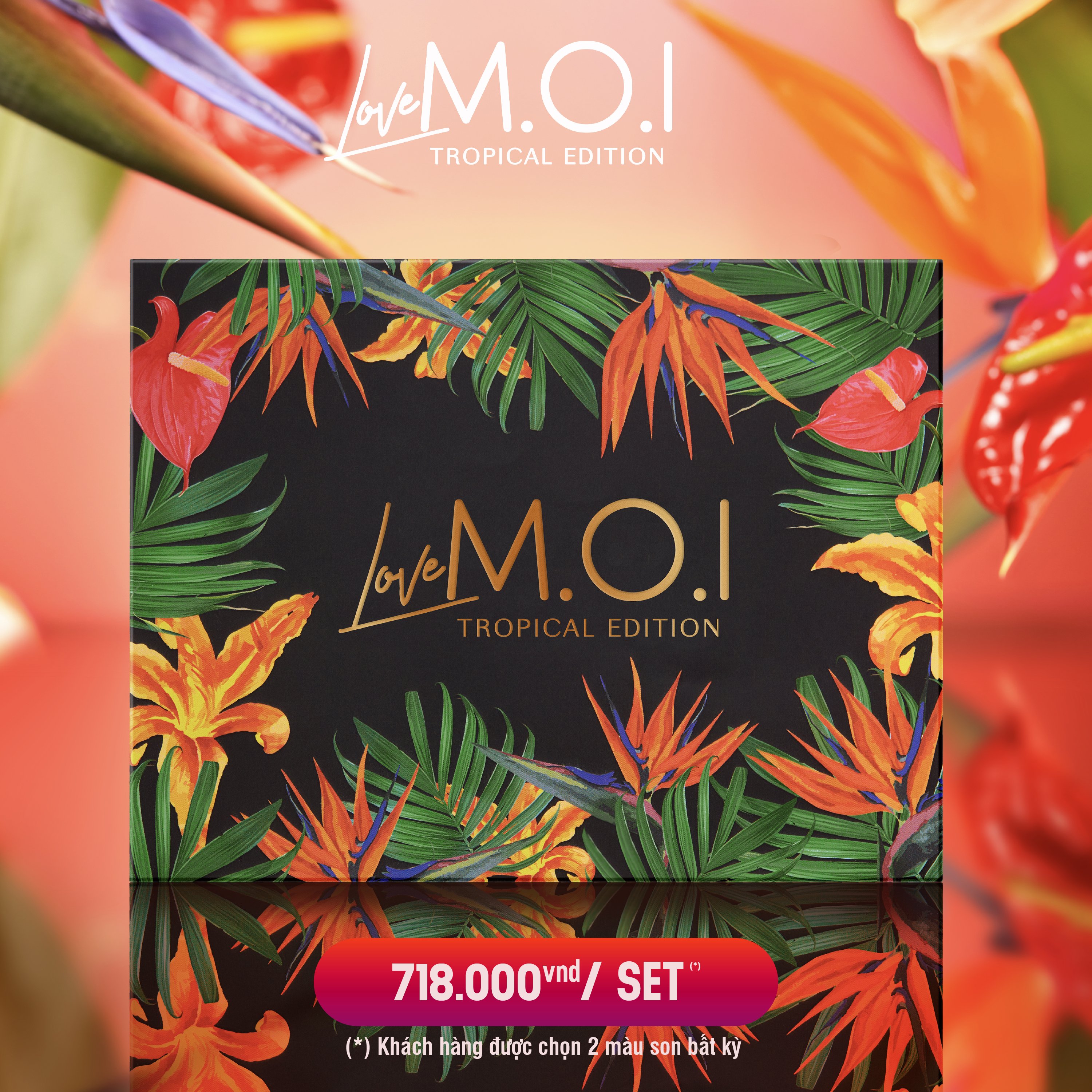 Set 2 Son Môi M.O.I Hồ Ngọc Hà Son Thỏi LOVE BY TROPICAL EDITION 2022 (Giới Hạn