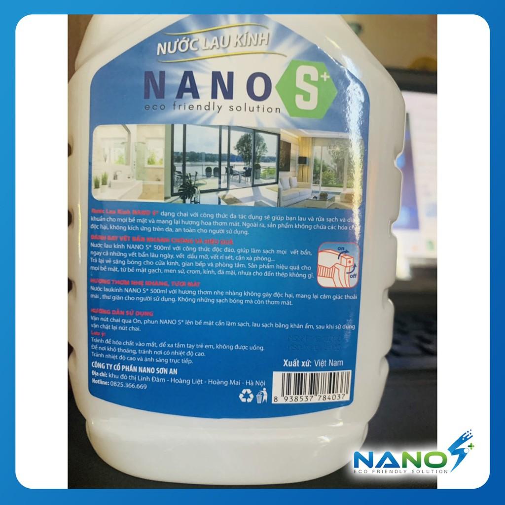 Nước lau kính hữu cơ Nano S* siêu sạch, loại bỏ mọi vết bẩn, an toàn cho người sử dụng