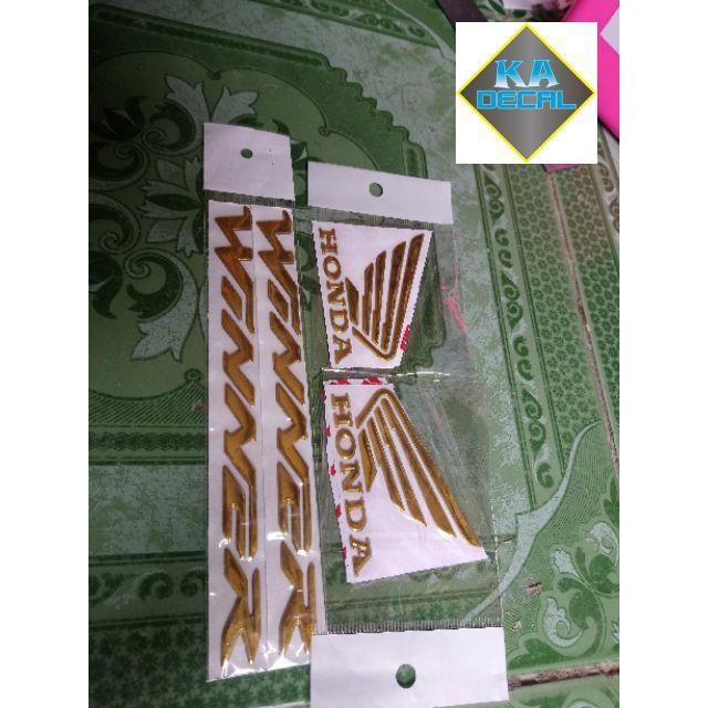 Bộ tem logo honda winner nhựa xi.